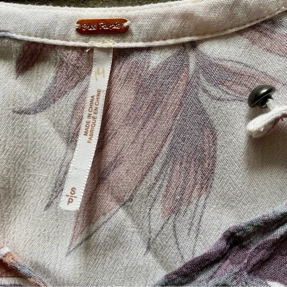 Free People Swing Dress Orchid Pink Floral Tunic Boho Chic Rayon w/Pockets Small - Picture 7 of 15